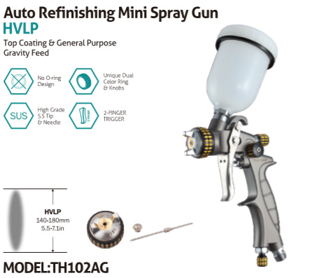 Best Mini Spray Gun TH102AG, Auto Paint Gun Factory